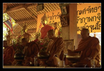 Monks at Tam Wua Forest Monestary near Mae Hong Son