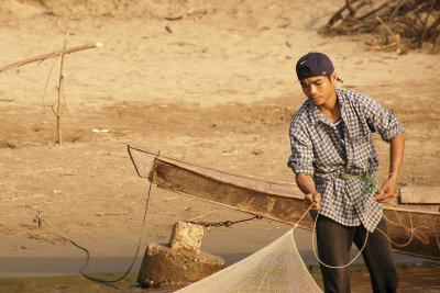 Laos fisherman in Golden Triangel