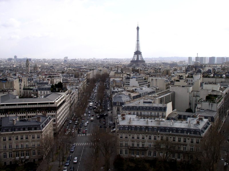 First good look at the Eiffel Tower.