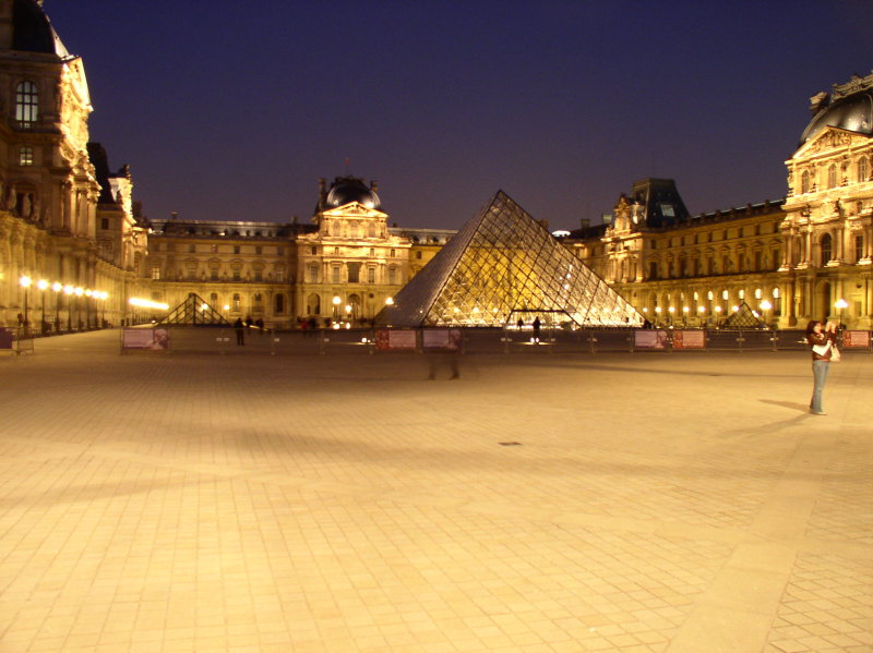 The Louvre at night