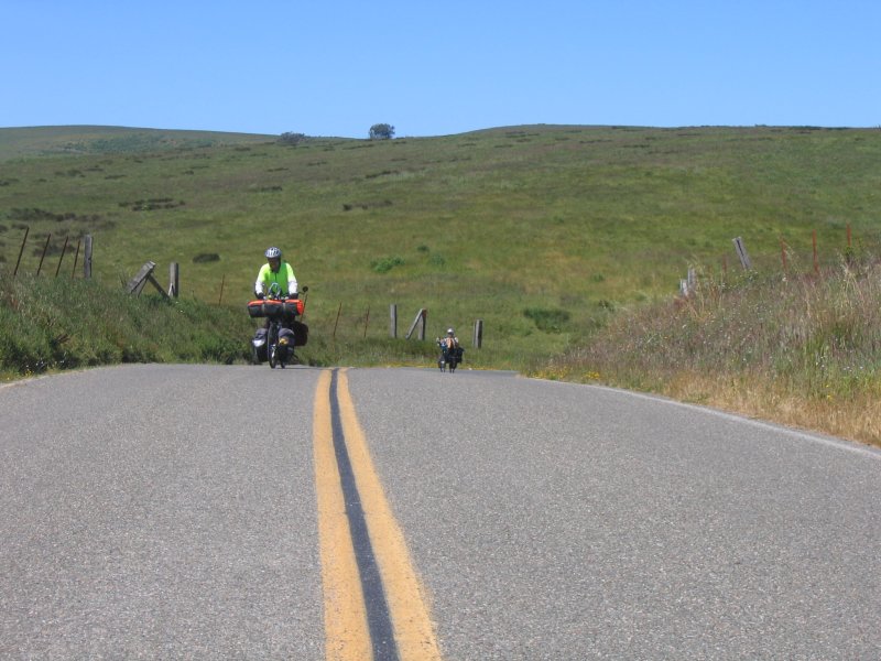 On the road again. More climbing.