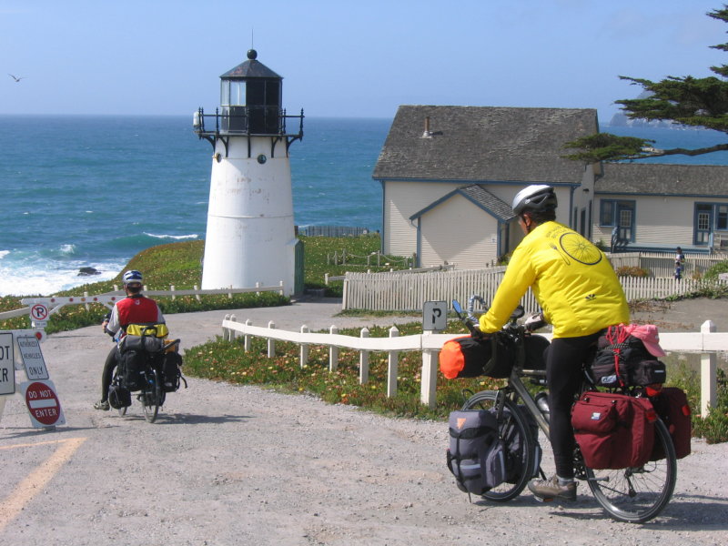 Montara Lighthouse and location of youth hostel.