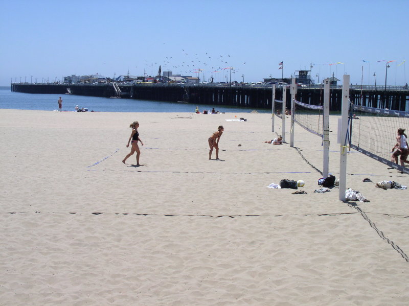 Santa Cruz and beach volleyball.