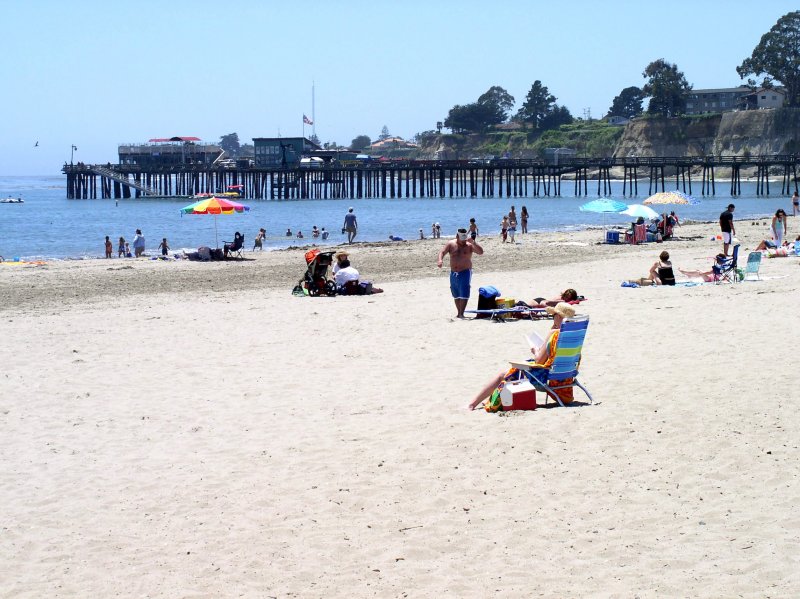 The weather was great for the beach.