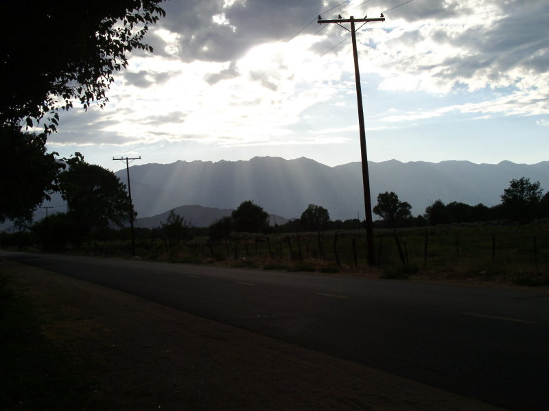 On an evening walk in Bishop.