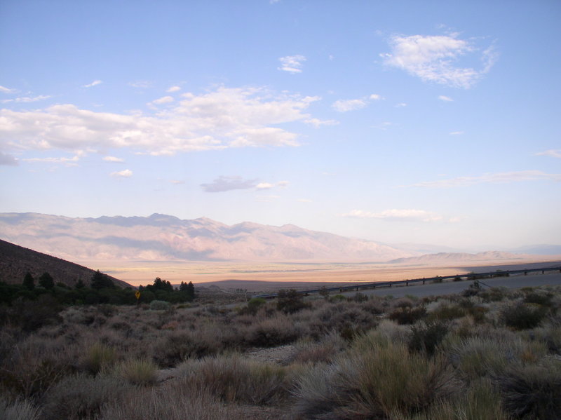 Sunset at Lower Onion Valley campsite.
