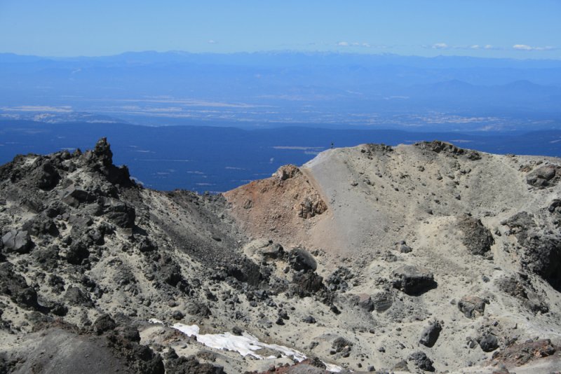 Manzanita Lake is viewable from there.