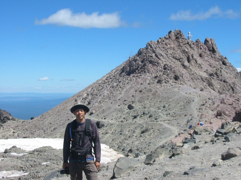 The summit is behind me.