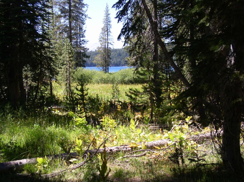 Completing the hike around the lake.