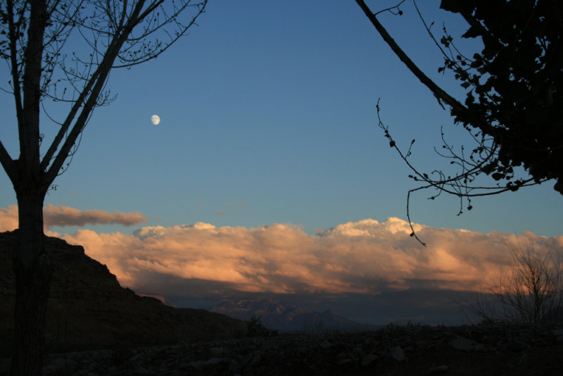 Sunset from our camp in Moab