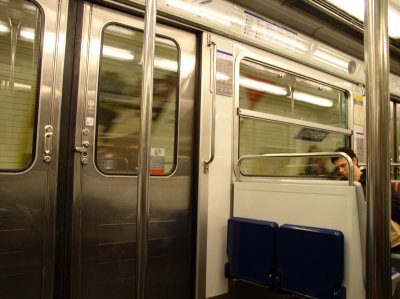 Late evening ride on the Metro.