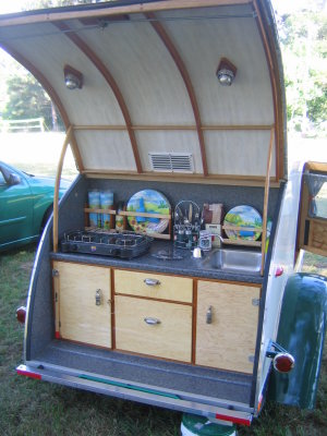 Kitchen is in the back trunk.