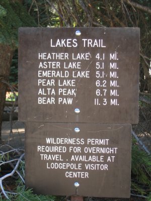 Day 21. On the trail to Watchtower and Heather lake