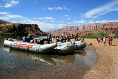 Group heading out a an 8-day river trip
