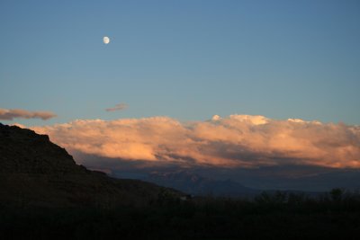 Sunset from our camp in Moab