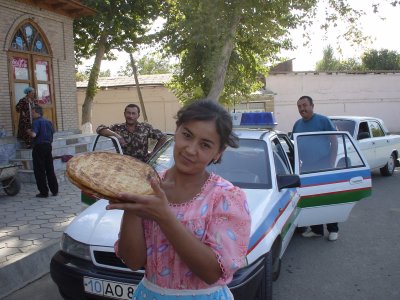 Bread or the police your choice, Tashkent Uzbekistan.JPG