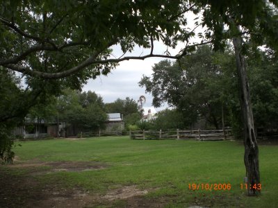 Attractive grounds at historic Gruene Gristmill Restaurant.