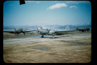 C-46 landing at Chungiu
