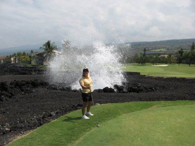 Golf at the Kona CC Blow Hole