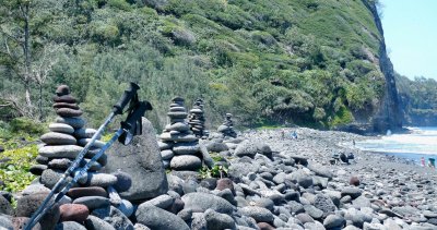 My Structure on Black Sand Pololu Beach- by Ginger