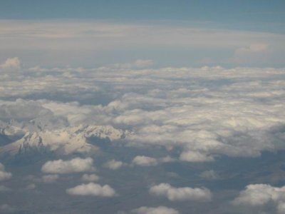 The Andes below