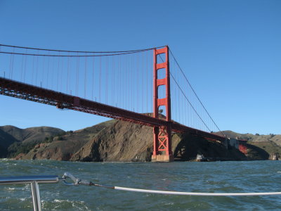 sailing near the bridge