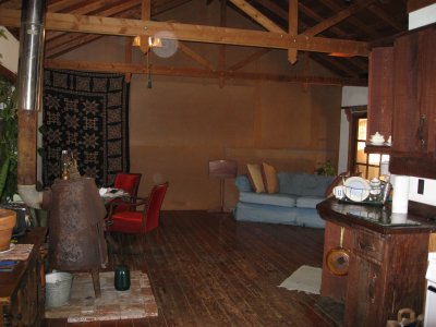 kitchen and living room
