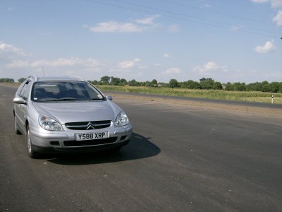 Big sky, big road, very flat