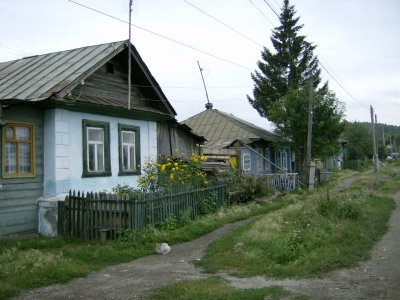 Village on road from Ufa to Chelyabinsk