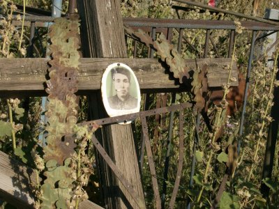 Soviet era portrait on the cross