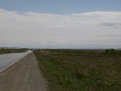 More endless road across the steppe