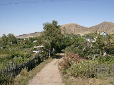 View into small village south of Astana