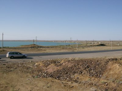 Parked at western end of Lake Balkash