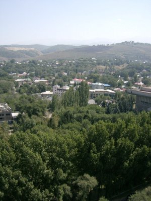 View south from room in Hotel Kazakhstan, Kok-Tobe hill on right