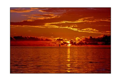 coucher de soleil sur le lagon