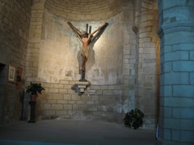 Y shaped Christ at Puente de la Reina church