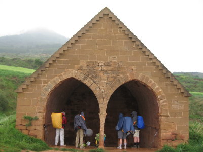 Medieval pilgrim fountain near Villamayor de Monjardin