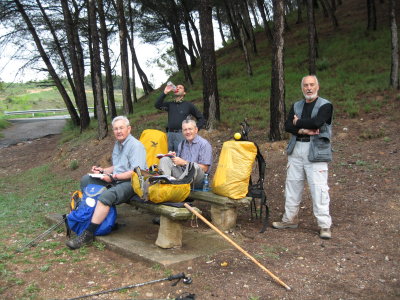 Gerhard, Jose Luis, Peter and Jacinto during a break