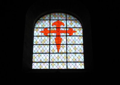 Stained glass inside Iglesia de Santiago el Real