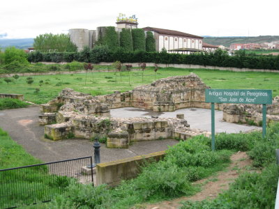 Ruins of the old pilgrim hospital San Juan de Acre in Navarrete