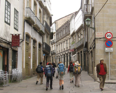 Entering the streets of Santiago