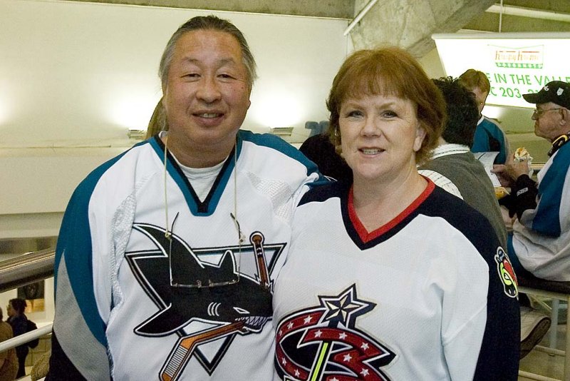 Here we are at the Sharks verses Blue Jackets game  3/16/2007