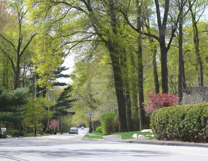 looking down a side street