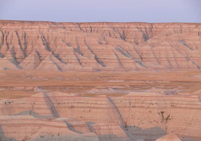 badlands at dusk