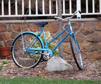 blue bicycle