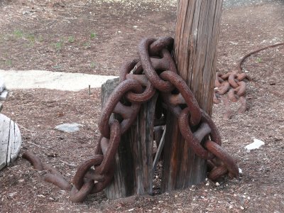 rusty anchor chain