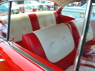 red and white interior