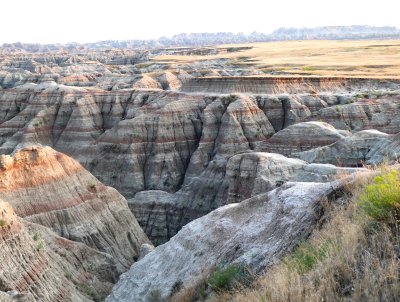 badlands crevices and cliffs