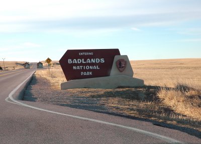 entering badlands national park