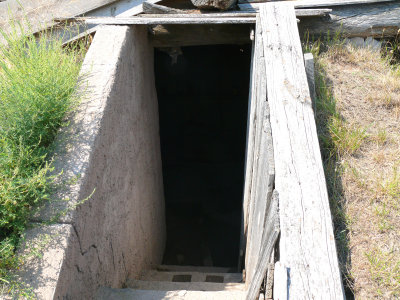 entrance to dugout pantry